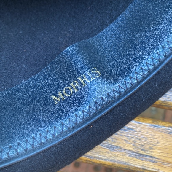 Morris rolled short brim bowler style hat black felt cap 21.5 - Picture 8 of 15